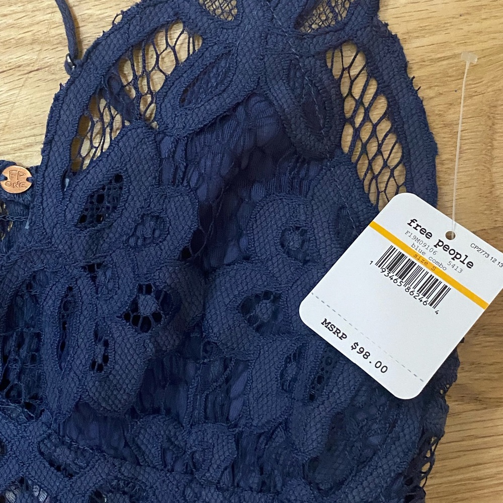 Adella NEW with tags Free People blue combo Strappy tie dye sundress small - Picture 12 of 14
